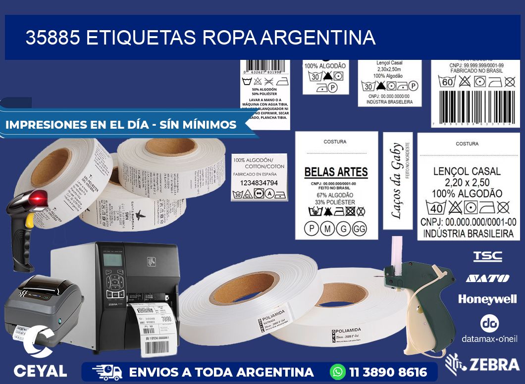 35885 ETIQUETAS ROPA ARGENTINA