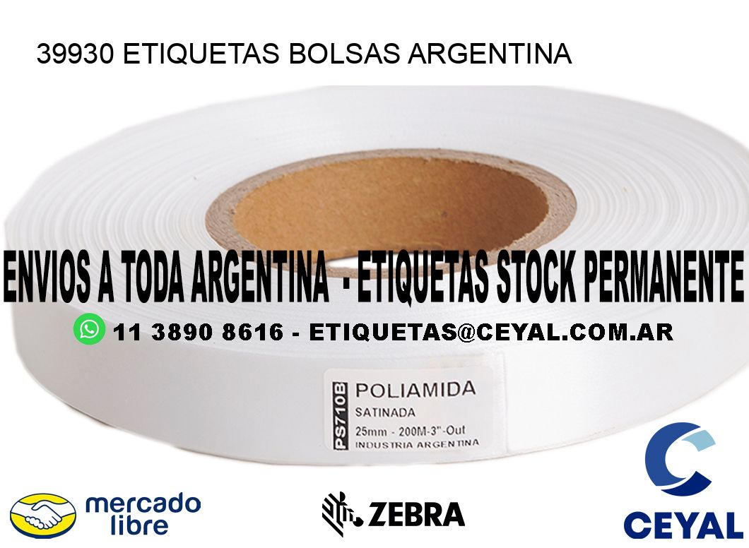 39930 ETIQUETAS BOLSAS ARGENTINA
