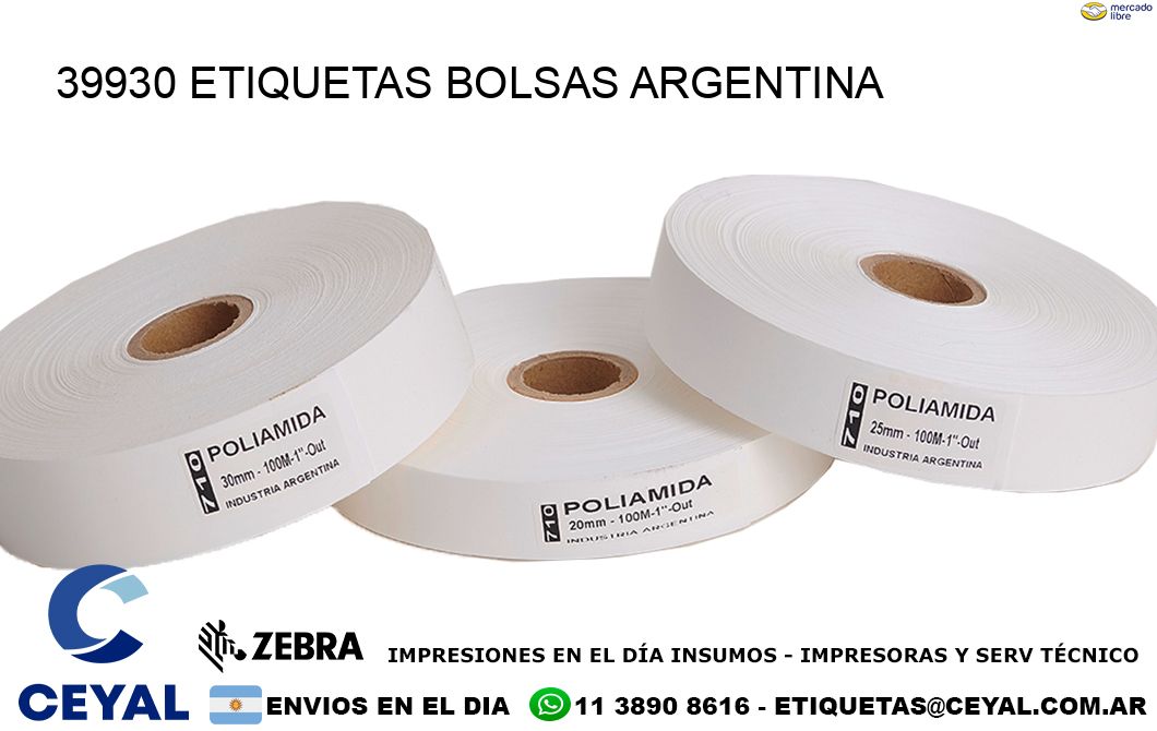 39930 ETIQUETAS BOLSAS ARGENTINA