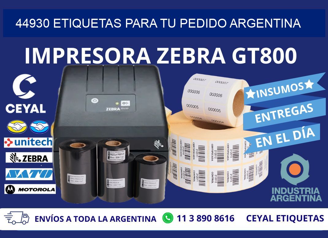 44930 ETIQUETAS PARA TU PEDIDO ARGENTINA
