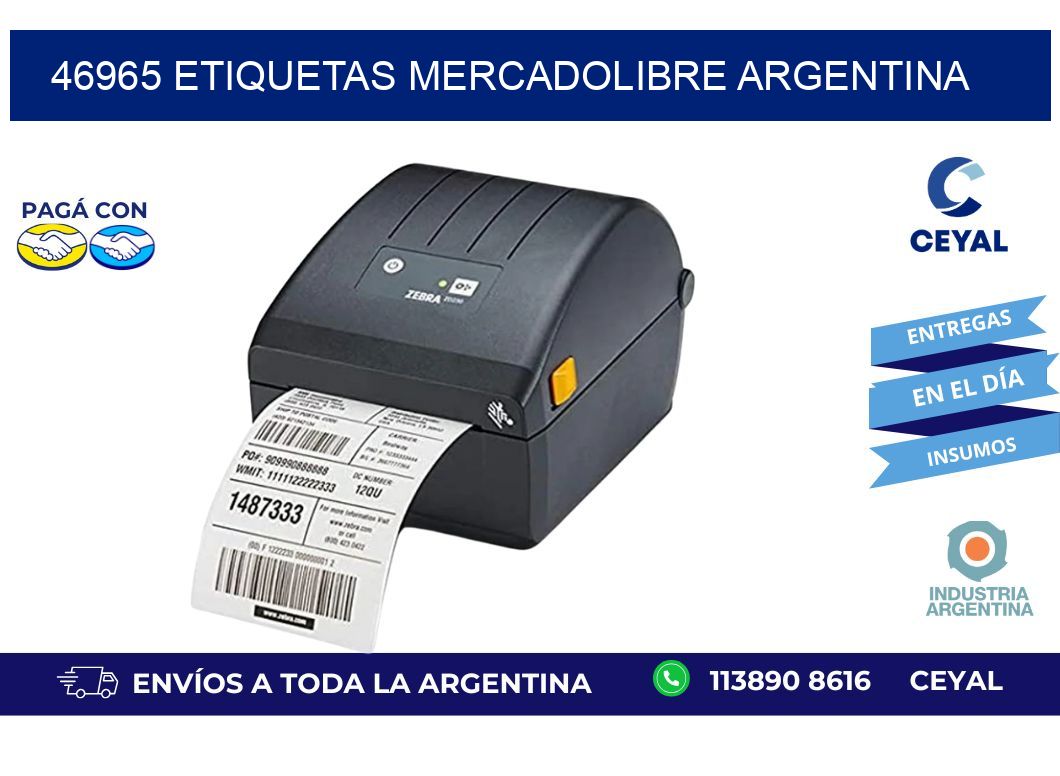 46965 ETIQUETAS MERCADOLIBRE ARGENTINA