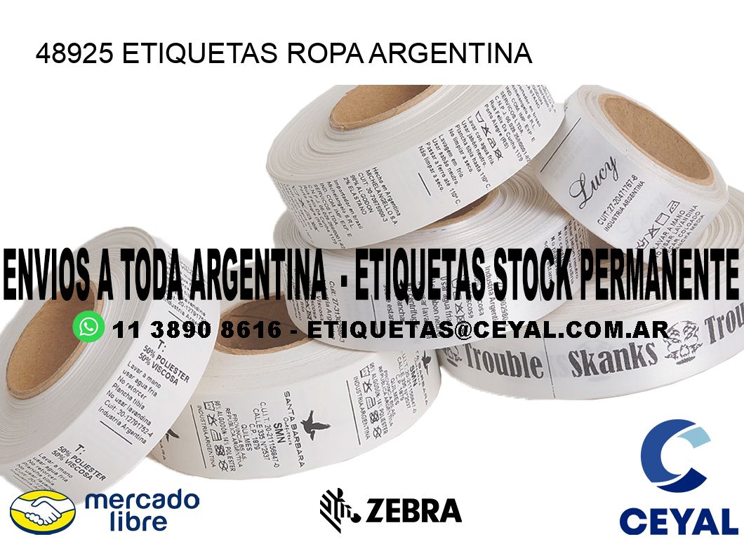 48925 ETIQUETAS ROPA ARGENTINA