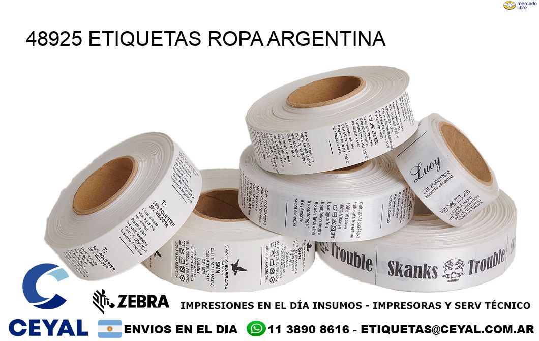 48925 ETIQUETAS ROPA ARGENTINA