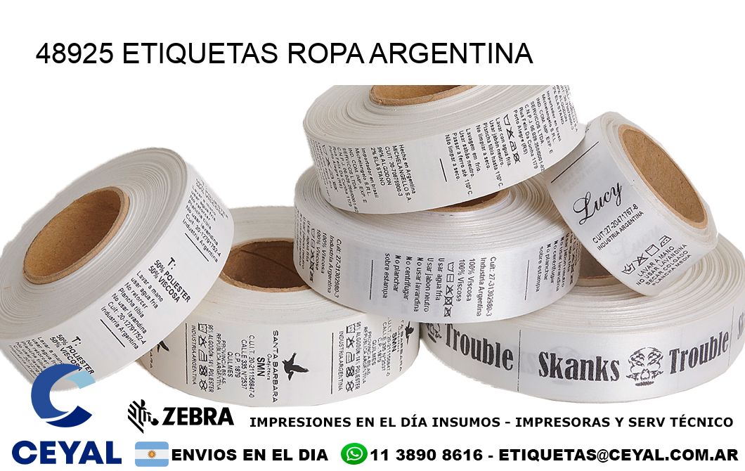 48925 ETIQUETAS ROPA ARGENTINA