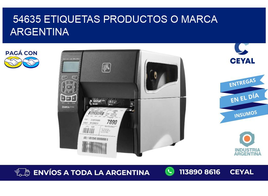54635 ETIQUETAS PRODUCTOS O MARCA ARGENTINA