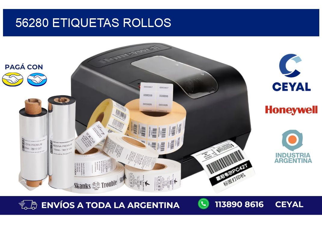 56280 ETIQUETAS ROLLOS