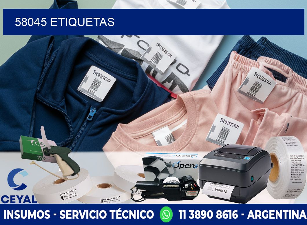 58045 ETIQUETAS