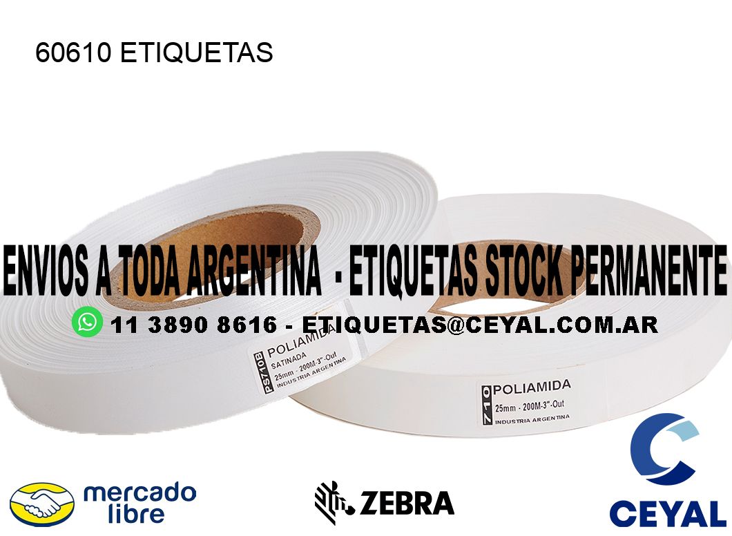 60610 ETIQUETAS