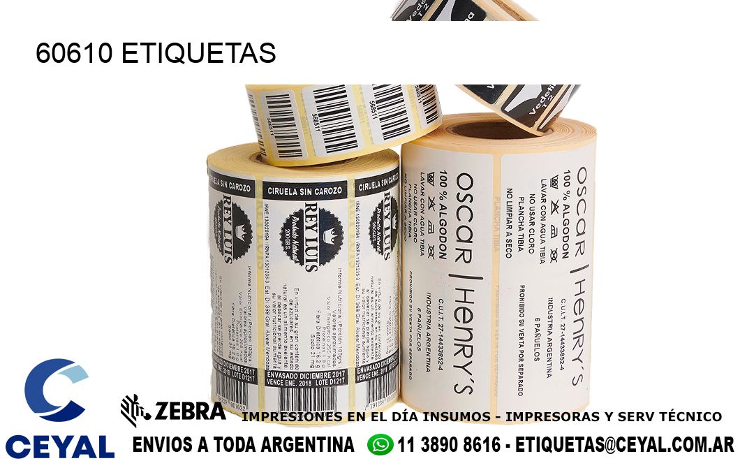 60610 ETIQUETAS