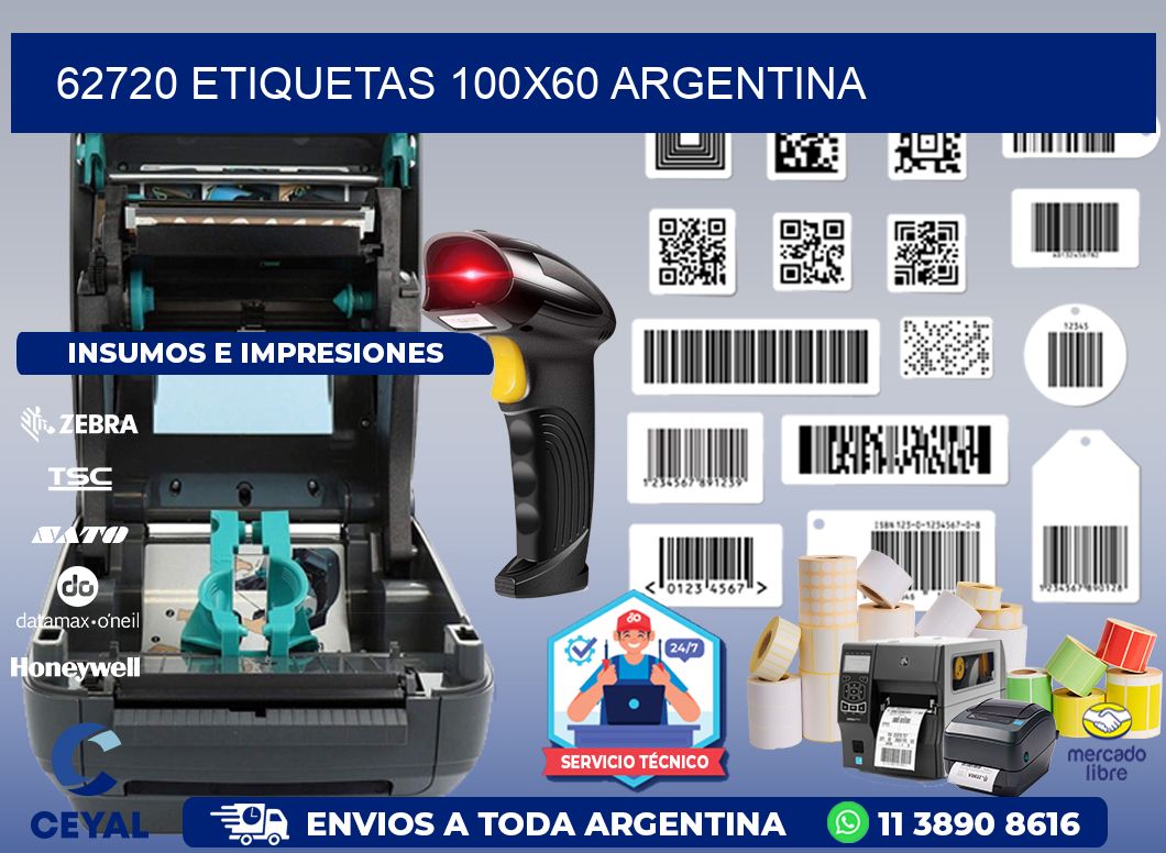 62720 ETIQUETAS 100x60 argentina