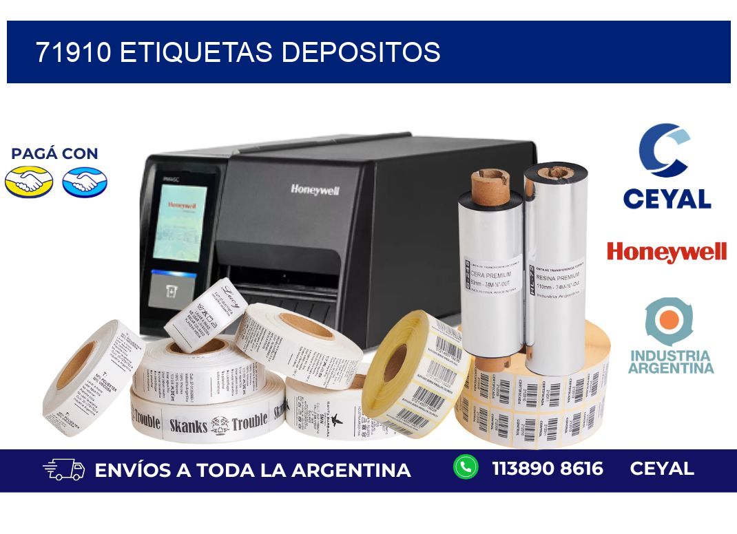 71910 ETIQUETAS DEPOSITOS