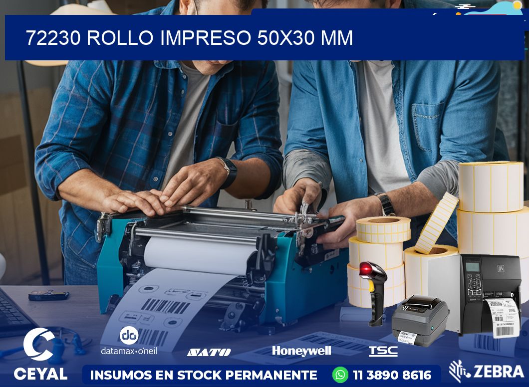 72230 ROLLO IMPRESO 50x30 mm