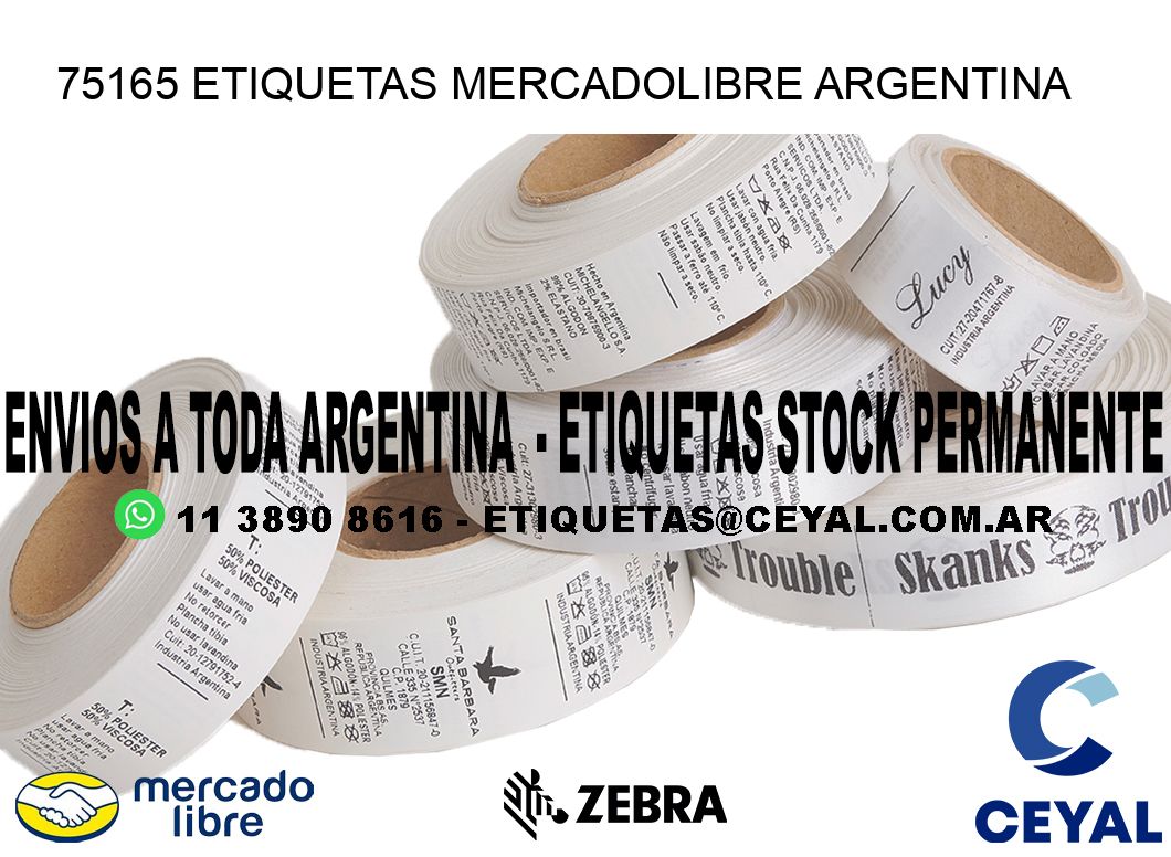 75165 ETIQUETAS MERCADOLIBRE ARGENTINA