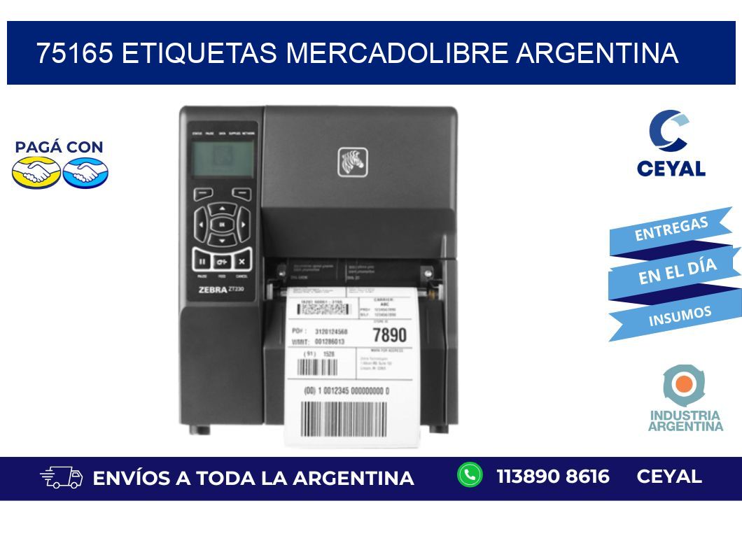 75165 ETIQUETAS MERCADOLIBRE ARGENTINA