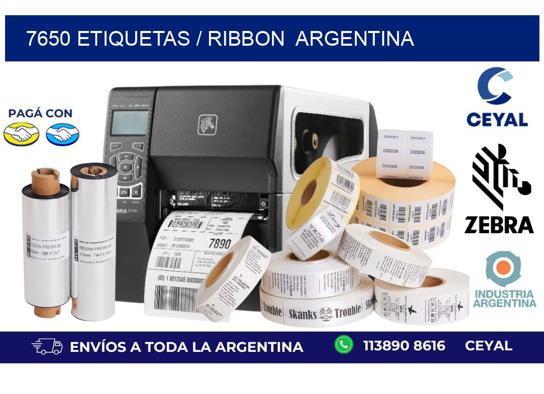7650 ETIQUETAS / RIBBON  ARGENTINA