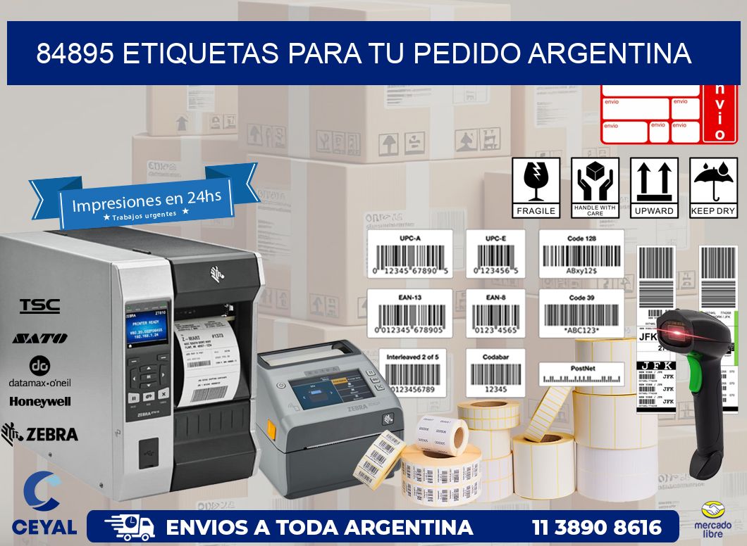 84895 ETIQUETAS PARA TU PEDIDO ARGENTINA