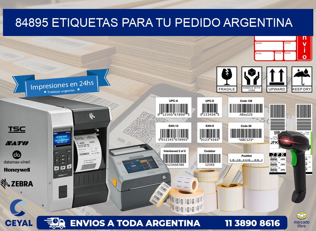 84895 ETIQUETAS PARA TU PEDIDO ARGENTINA