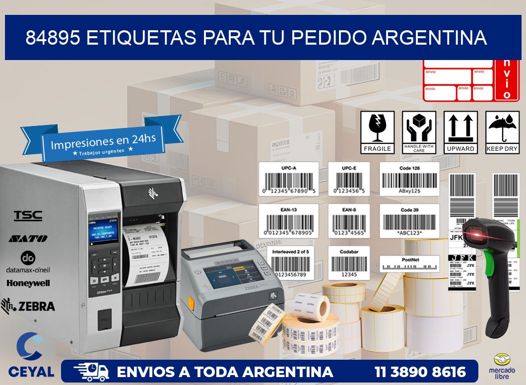 84895 ETIQUETAS PARA TU PEDIDO ARGENTINA