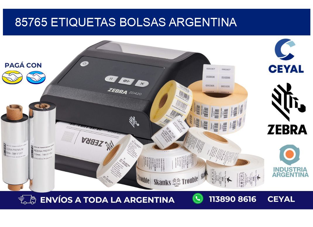 85765 ETIQUETAS BOLSAS ARGENTINA