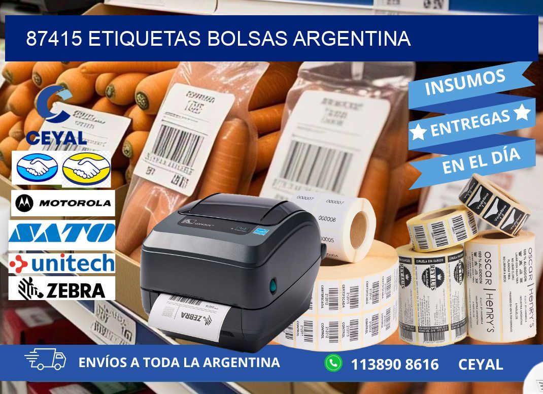 87415 ETIQUETAS BOLSAS ARGENTINA