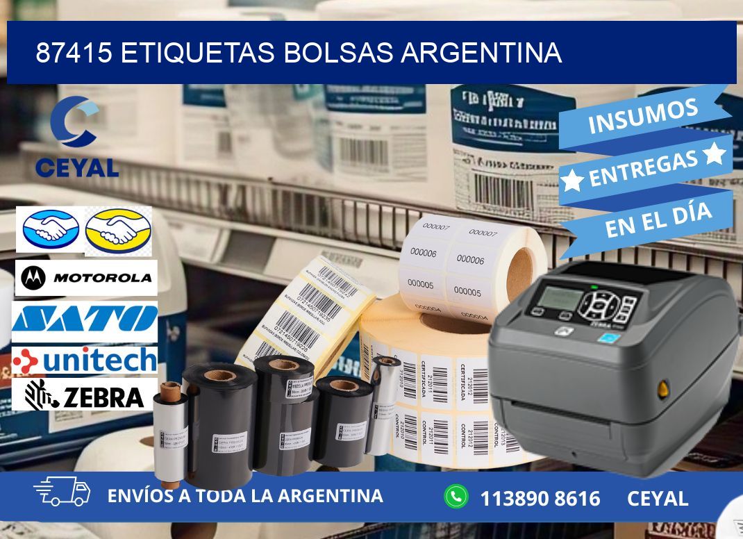 87415 ETIQUETAS BOLSAS ARGENTINA
