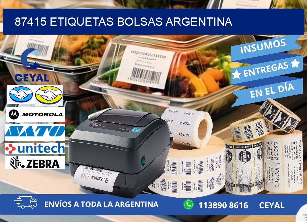 87415 ETIQUETAS BOLSAS ARGENTINA