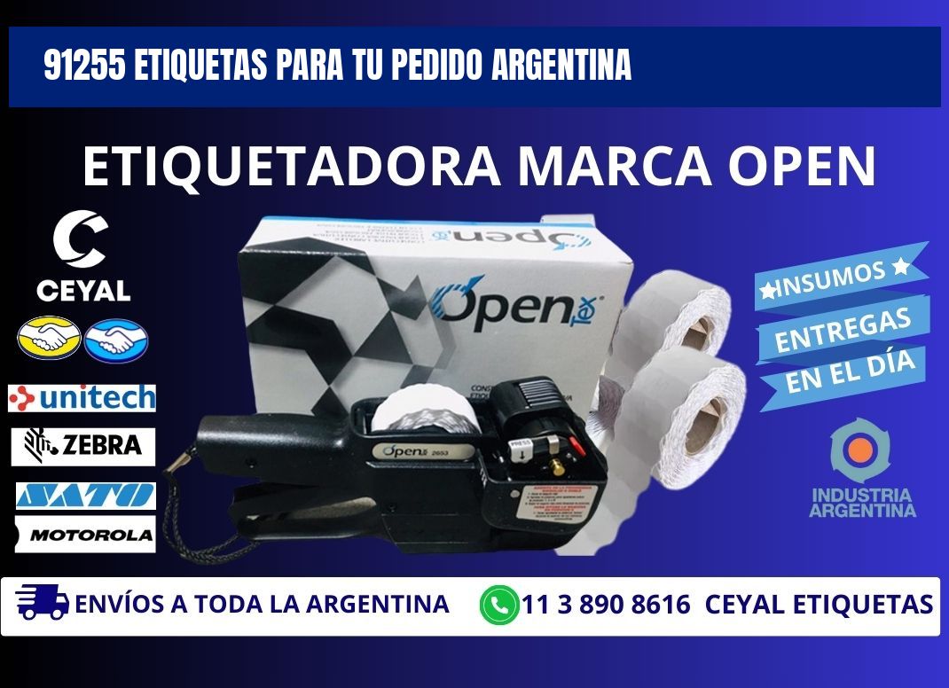 91255 ETIQUETAS PARA TU PEDIDO ARGENTINA