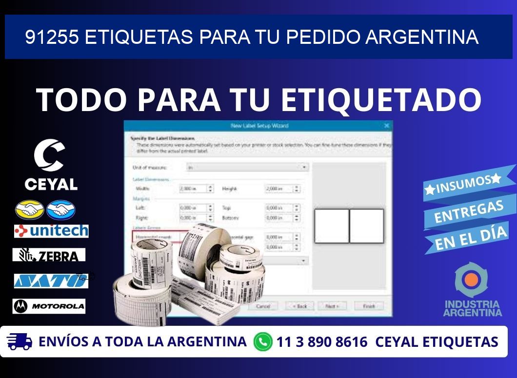 91255 ETIQUETAS PARA TU PEDIDO ARGENTINA