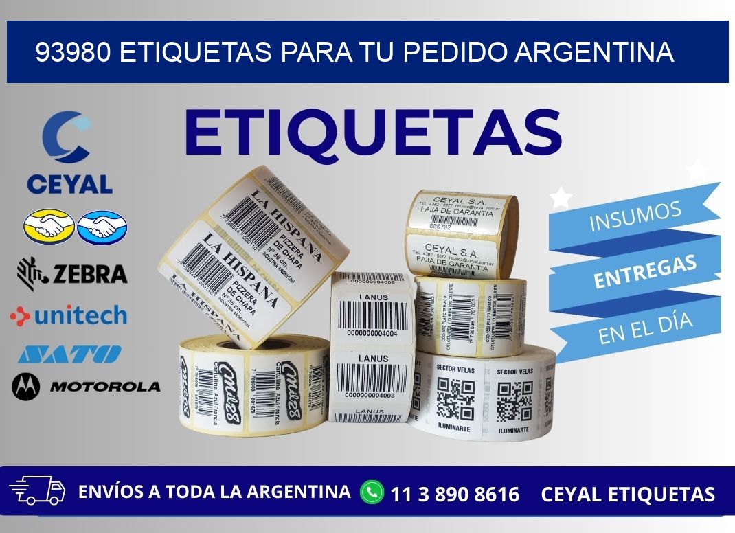 93980 ETIQUETAS PARA TU PEDIDO ARGENTINA
