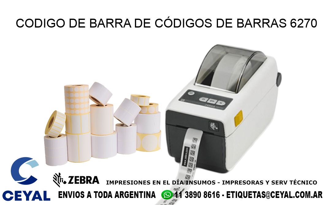 CODIGO DE BARRA DE CÓDIGOS DE BARRAS 6270