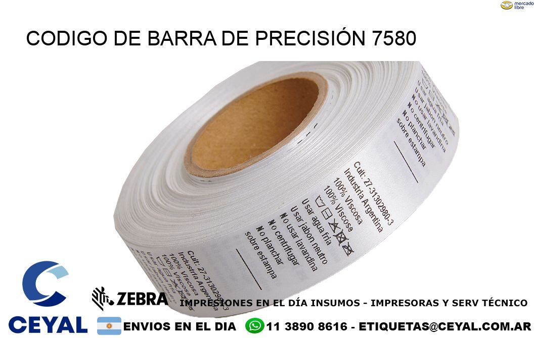 CODIGO DE BARRA DE PRECISIÓN 7580