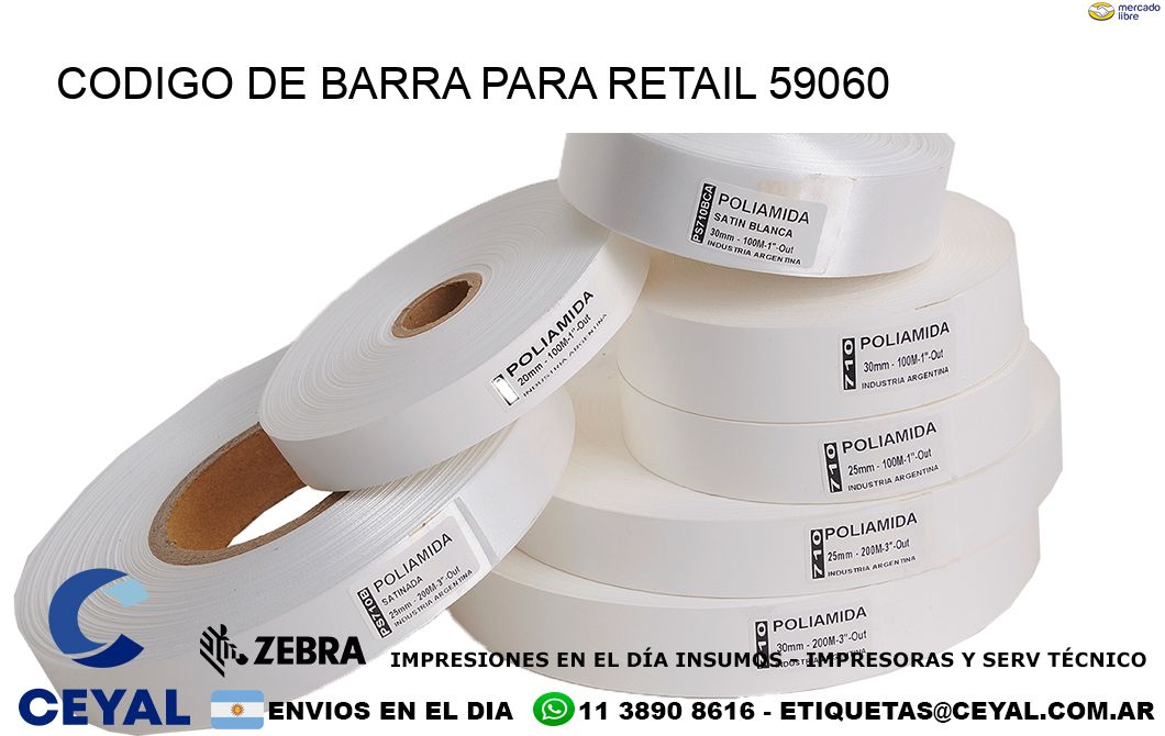 CODIGO DE BARRA PARA RETAIL 59060