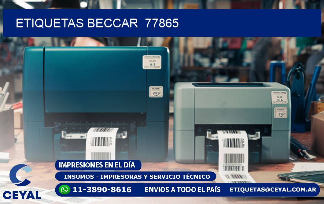 ETIQUETAS BECCAR 77865