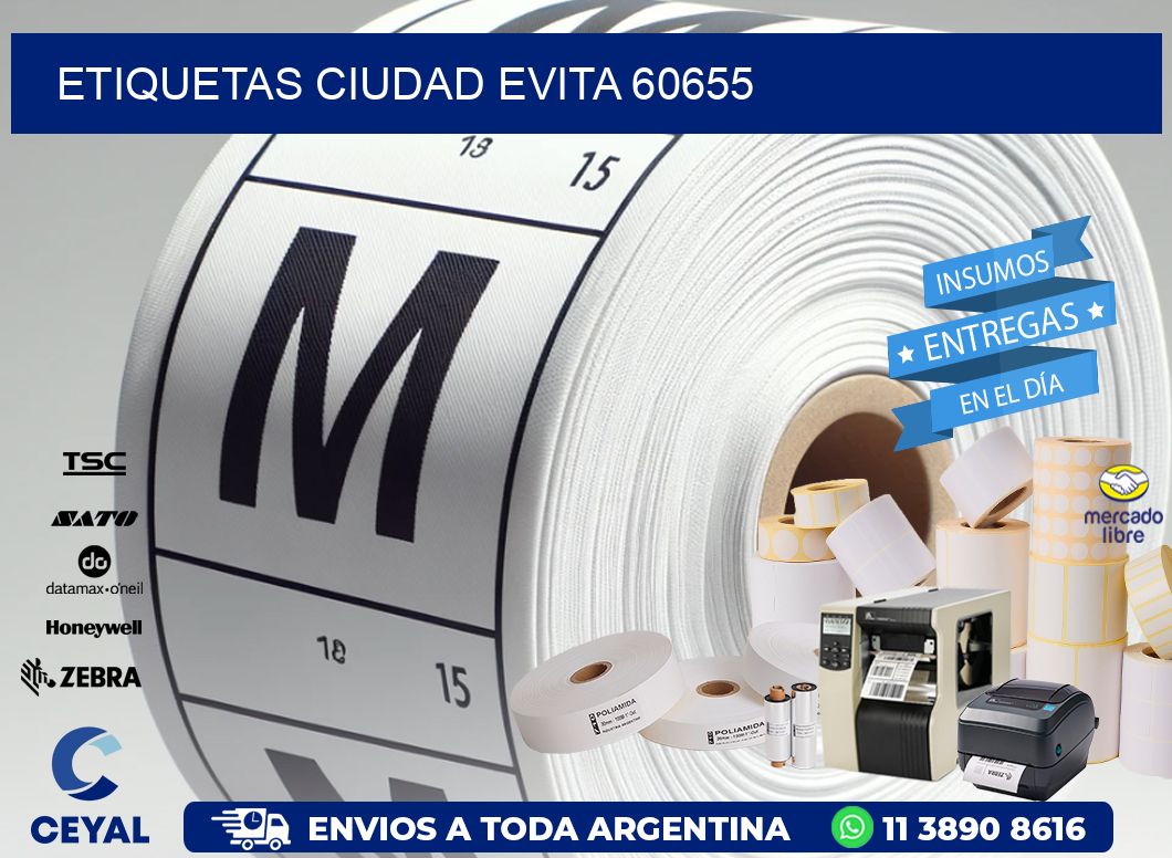 ETIQUETAS CIUDAD EVITA 60655