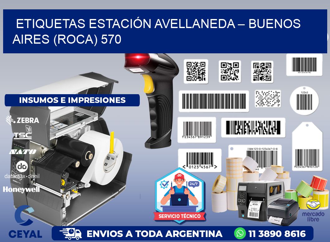 ETIQUETAS ESTACIÓN AVELLANEDA – BUENOS AIRES (ROCA) 570
