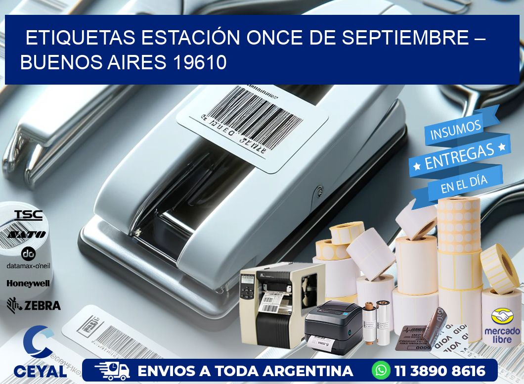 ETIQUETAS ESTACIÓN ONCE DE SEPTIEMBRE – BUENOS AIRES 19610