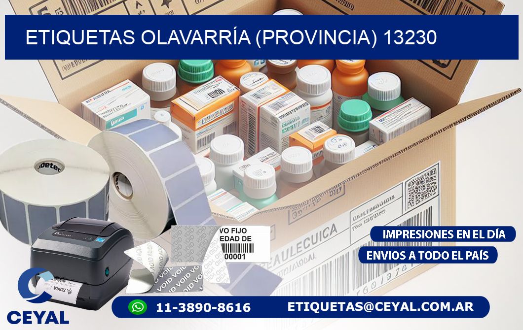 ETIQUETAS OLAVARRÍA (PROVINCIA) 13230