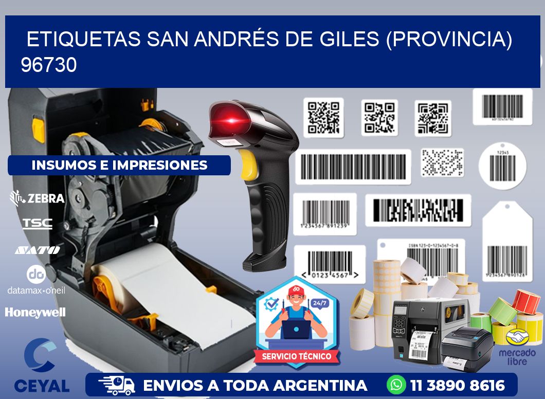 ETIQUETAS SAN ANDRÉS DE GILES (PROVINCIA) 96730