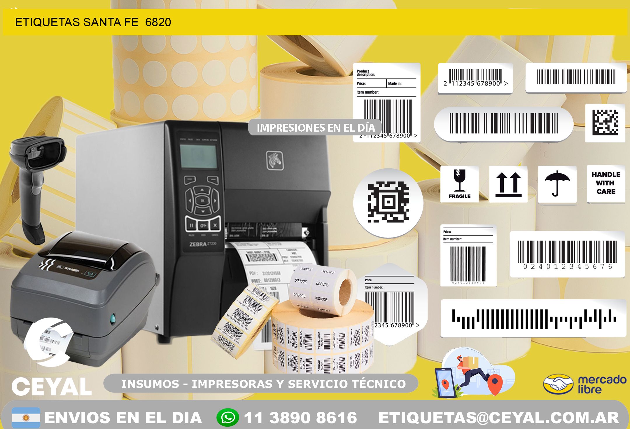 ETIQUETAS SANTA FE  6820