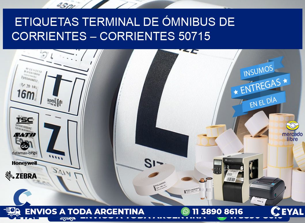 ETIQUETAS TERMINAL DE ÓMNIBUS DE CORRIENTES – CORRIENTES 50715