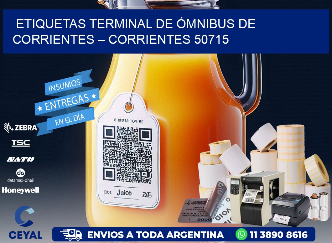 ETIQUETAS TERMINAL DE ÓMNIBUS DE CORRIENTES – CORRIENTES 50715