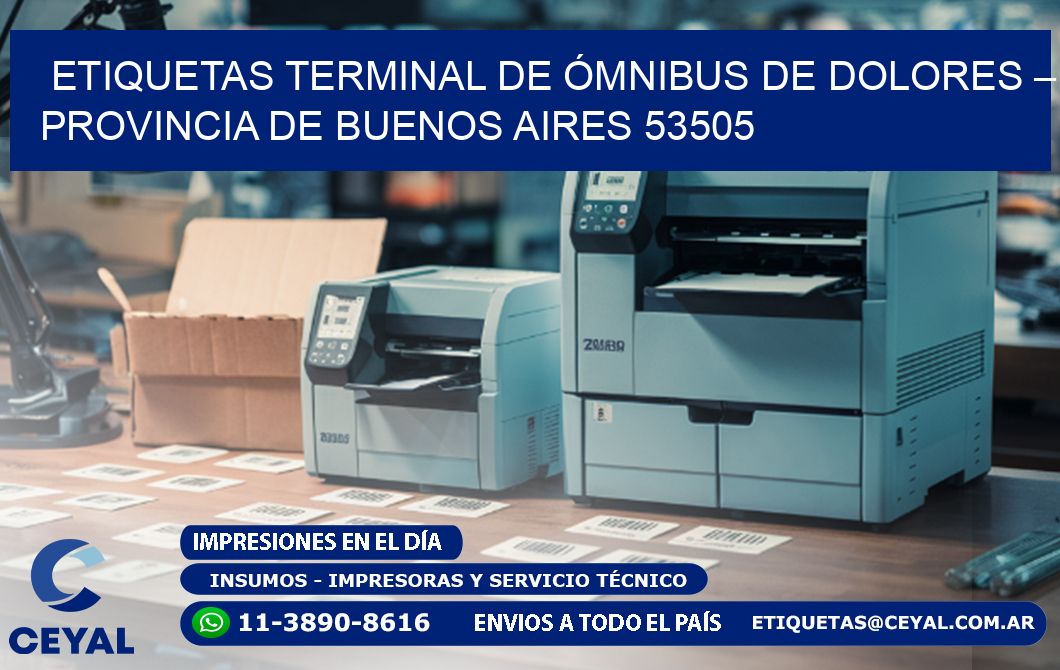 ETIQUETAS TERMINAL DE ÓMNIBUS DE DOLORES – PROVINCIA DE BUENOS AIRES 53505