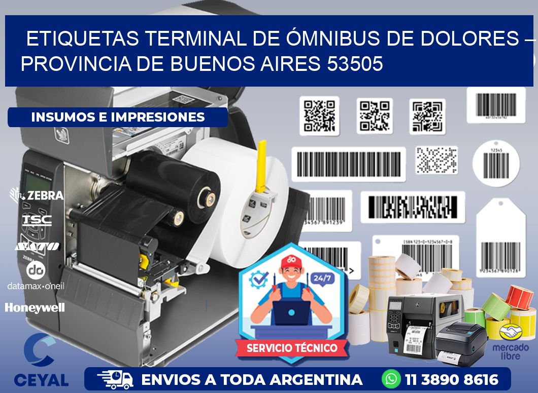 ETIQUETAS TERMINAL DE ÓMNIBUS DE DOLORES – PROVINCIA DE BUENOS AIRES 53505
