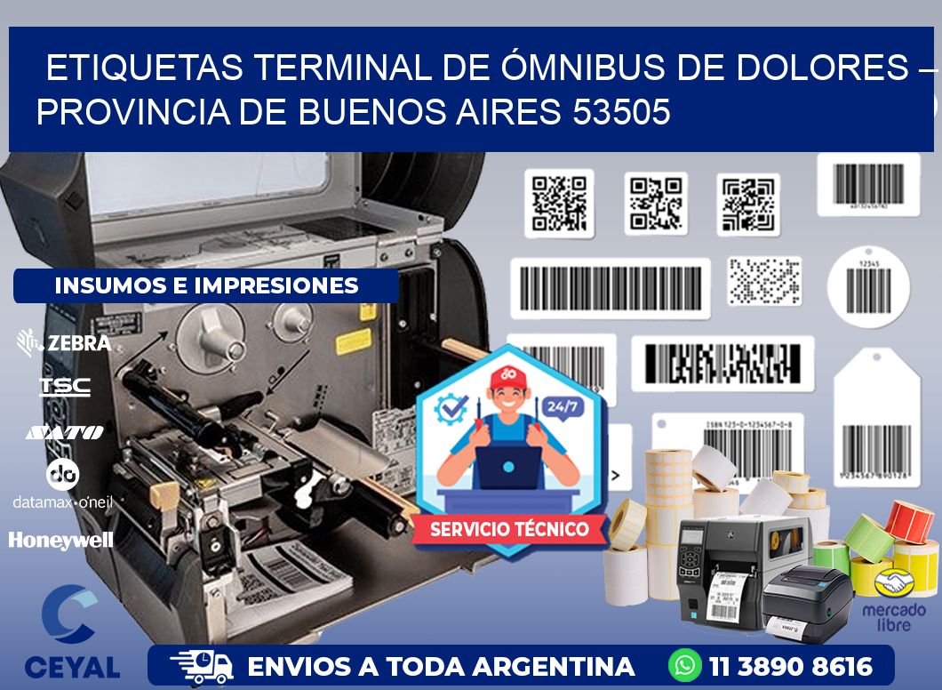 ETIQUETAS TERMINAL DE ÓMNIBUS DE DOLORES – PROVINCIA DE BUENOS AIRES 53505
