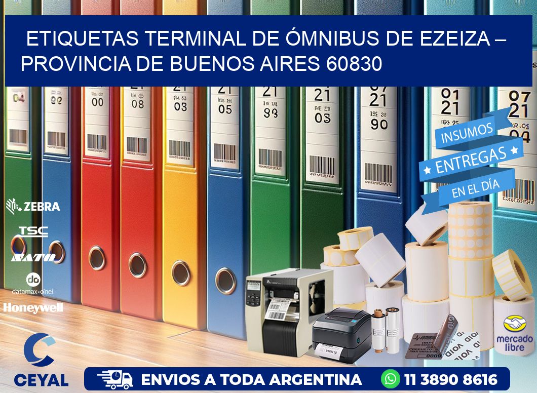 ETIQUETAS TERMINAL DE ÓMNIBUS DE EZEIZA – PROVINCIA DE BUENOS AIRES 60830