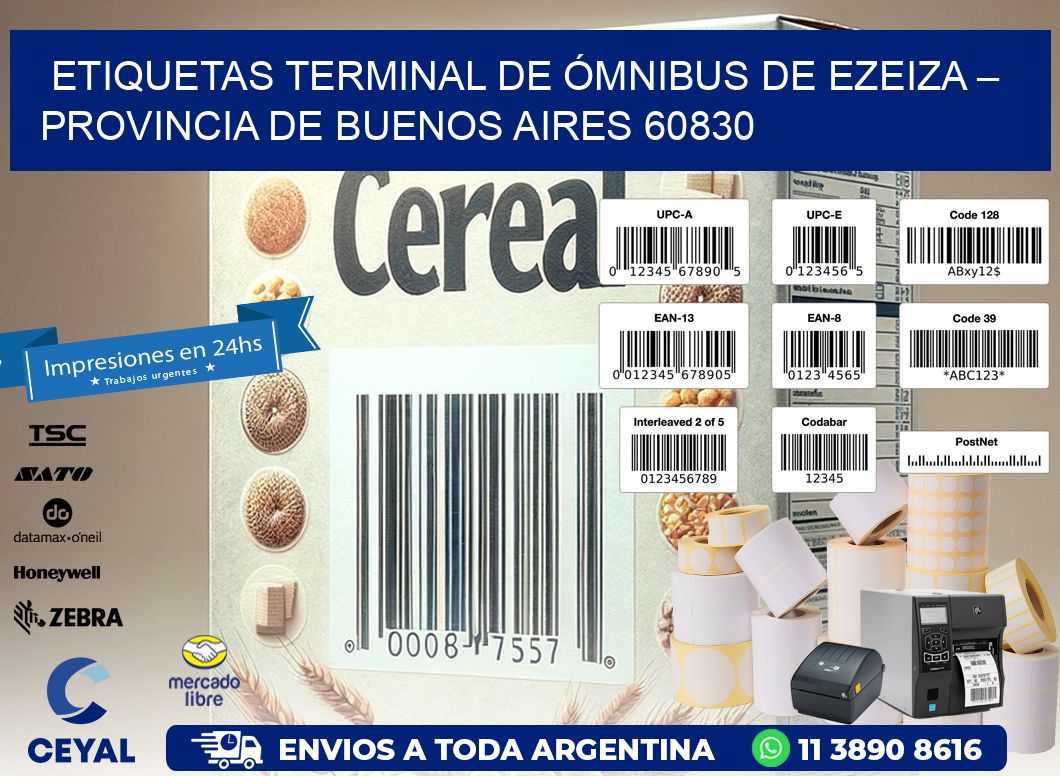 ETIQUETAS TERMINAL DE ÓMNIBUS DE EZEIZA – PROVINCIA DE BUENOS AIRES 60830
