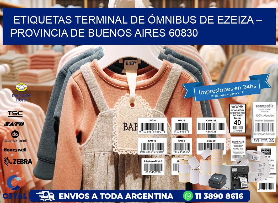ETIQUETAS TERMINAL DE ÓMNIBUS DE EZEIZA – PROVINCIA DE BUENOS AIRES 60830