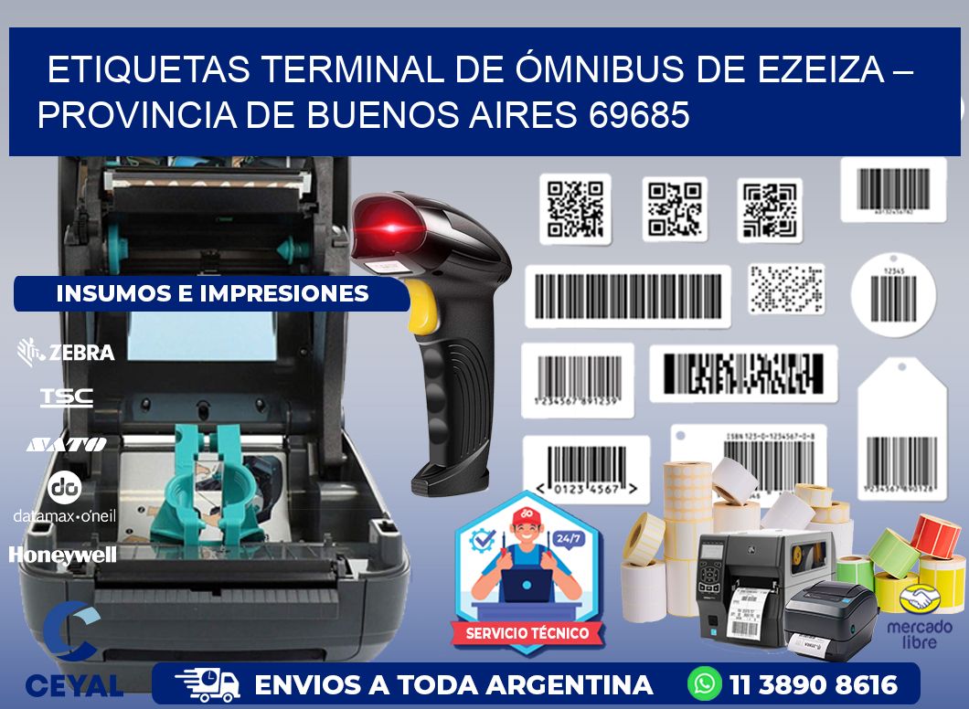 ETIQUETAS TERMINAL DE ÓMNIBUS DE EZEIZA – PROVINCIA DE BUENOS AIRES 69685
