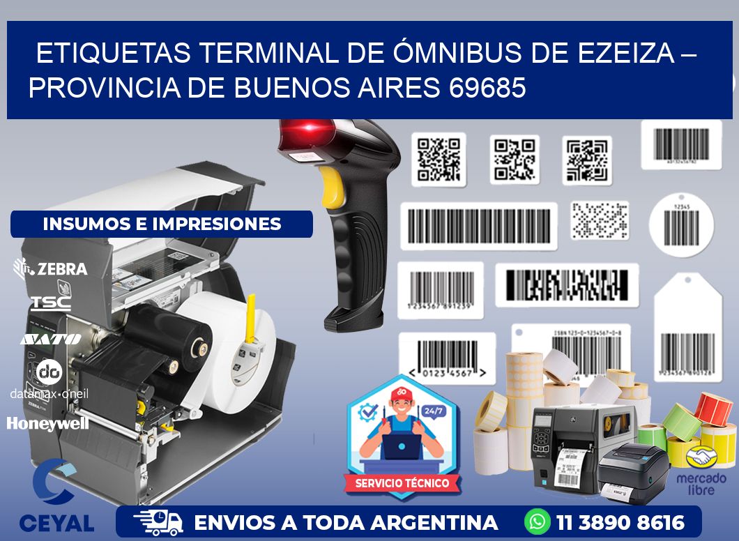 ETIQUETAS TERMINAL DE ÓMNIBUS DE EZEIZA – PROVINCIA DE BUENOS AIRES 69685