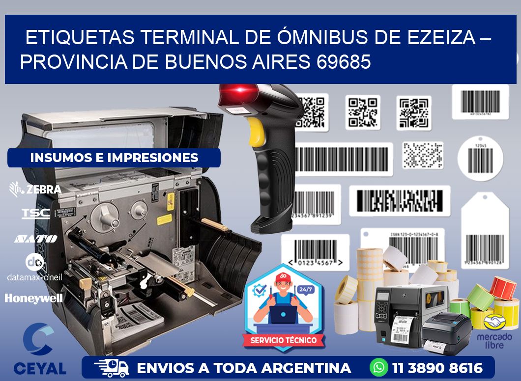 ETIQUETAS TERMINAL DE ÓMNIBUS DE EZEIZA – PROVINCIA DE BUENOS AIRES 69685
